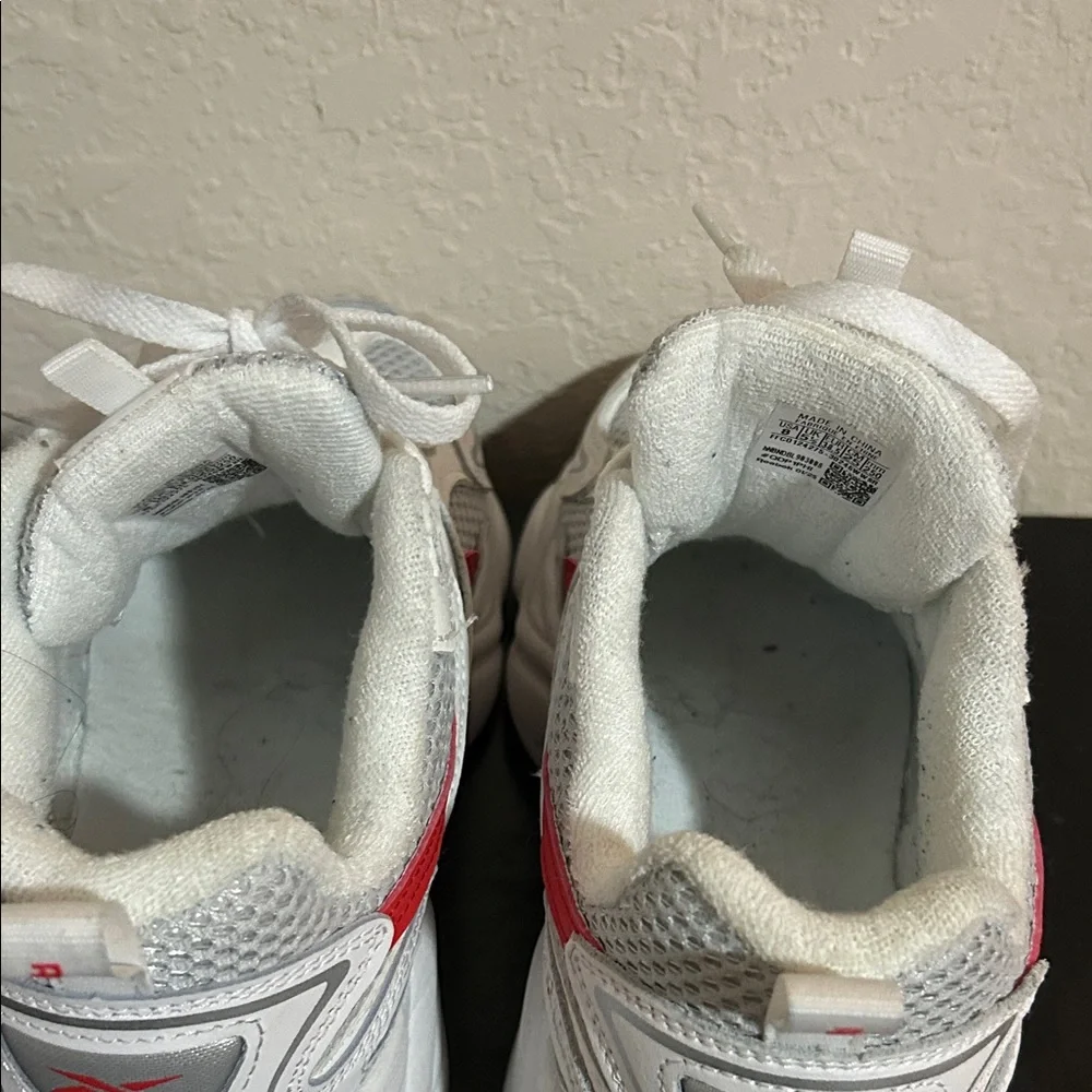 Reebok White Sneakers with Pink Accents and Gum Soles - Picture 5 of 5